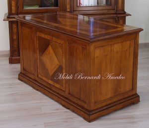 Classic style inlaid study desk handcrafted in solid wood